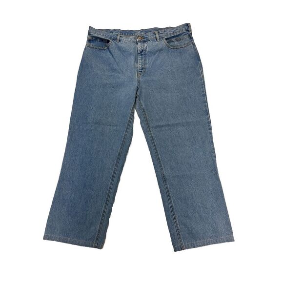 Columbia Bonehead Jeans Mens 38x27  Blue Denim Wide Leg‎ Cotton Workwear Casual - Picture 1 of 11